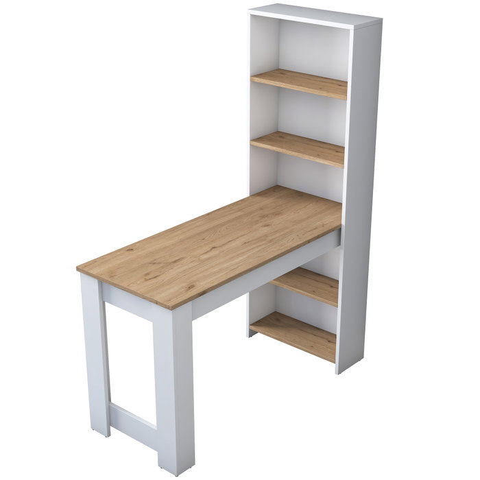 Hanah Home BJ113 - 2621 Mesa de Maquillaje Nogal y Blanco Hanah Home BJ113 - 2621 Mesa de Maquillaje Nogal y Blanco